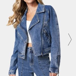 Bebé Moto Denim Jacket